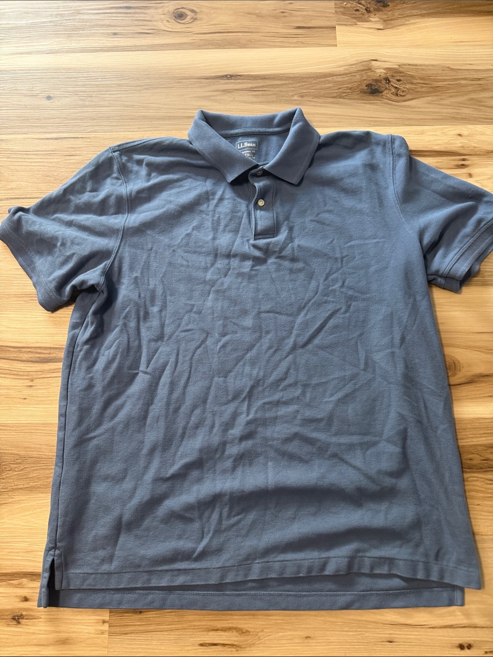 L.L. Bean Men's Pique Polo Shirt - Slate Gray Blue